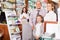 Family in the pharmacy