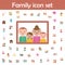 Family, photo cartoon icon. Family icons universal set for web and mobile