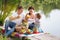 Family on picnic