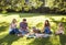 Family Picnic Outdoors Togetherness Relaxation Concept