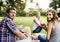 Family Picnic Outdoors Togetherness Relaxation Concept