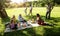 Family Picnic Outdoors Togetherness Relaxation Concept