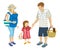 Family picnic - Summer Clothing - clip art