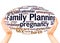 Family Planning word cloud hand sphere concept
