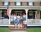 Family on porch