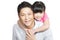 Family portrait of Asian Chinese father, daughter