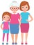 Family portrait Daughter mother and grandmother three generation