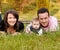 Family portrait - mother, father and daughter