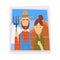 Family Portrait, Photo of Farmer and His Wife Vector Illustration