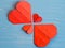 Family prepared for Valentine\'s Day. Origami of heart. Concept.