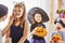 Family prepares for Halloween