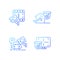 Family and property protection gradient linear vector icons set