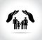 Family protection icon on white background