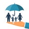 Family protection. Insurance concept.