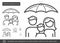 Family protection line icon.
