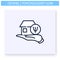 Family psychologist line icon. Editable