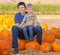 Family at the pumpkin patch