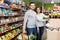 Family purchasing food