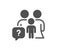 Family questions icon. Question mark sign. Vector