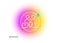 Family questions line icon. Question mark sign. Gradient blur button. Vector