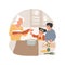 Family recipe isolated cartoon vector illustration.