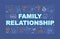 Family relations word concepts banner