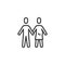 Family relationship line icon