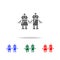 family of robots icons. Elements of robots in multi colored icons. Premium quality graphic design icon. Simple icon for websites,