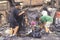 Family rummaging through home burned during riots