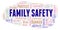 Family Safety word cloud.