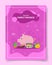 Family saving people around piggy bank car house calculator coin for template of banners, flyer, books cover, magazines with