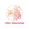 Family scrap book concept icon