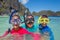 Family scuba diving