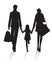 Family Shopping silhouette