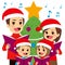 Family Singing Christmas Carols