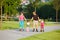 Family skating