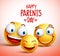 Family of smiley faces vector characters for happy parents day