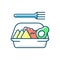 Family-style meals takeout RGB color icon