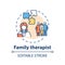Family therapist concept icon