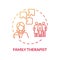 Family therapist concept icon