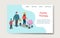 Family therapy hand drawn vector landing page