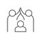 Family togetherness line outline icon