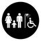 Family Toilets Symbol Sign,Vector Illustration, Isolated On White Background Label. EPS10