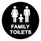 Family Toilets Symbol Sign,Vector Illustration, Isolated On White Background Label. EPS10