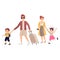 Family travel flat icon. Colored vector element from airport collection. Creative Family travel icon for web design