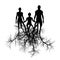 Family with tree roots
