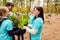 Family and two children at a voluntary reforestation