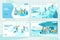 Family Vacation Design Winter Landing Page Set