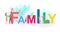 Family Values Flat Colorful Word Concept Banner