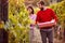 Family vineyard - Young couple winegrower grapes on vineyard